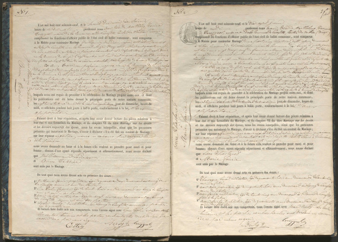 Mariages (1869-1881)