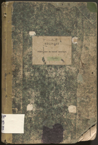 Délibérations du conseil municipal. 11 juin 1877-2 février 1891
