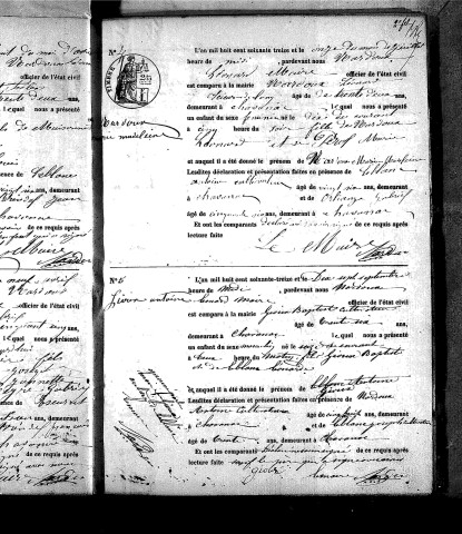 Naissances, mariages, décès (1873-1882)