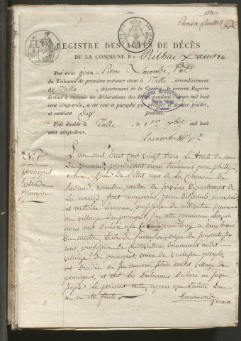 Décès (1823-1848)