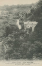 Gimel : "Gimel (Corrèze) - Parc Vuillier - Merveille de la France centrale classée par l'Etat - 1er grand prix du Touring-club - A l'arrivée - Vue d'ensemble".