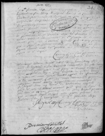 Baptêmes, mariages, sépultures (1671-1711)