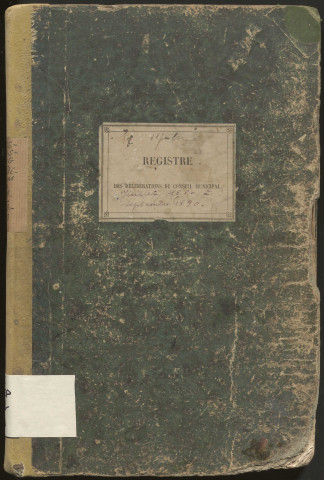 Délibérations du conseil municipal. 11 juillet 1880-28 septembre 1890
