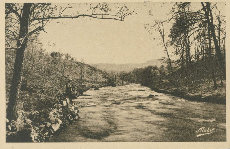 Sarran : "La Corrèze touristique - 11. Sarran - Gorges de la Corrèze - Pêche de truites".