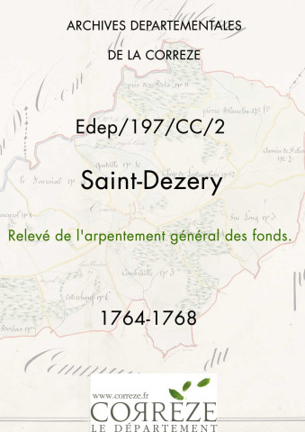 Relevé de l'arpentement général des fonds.