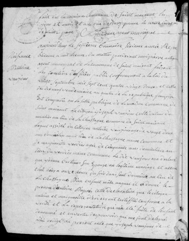 Naissances, mariages, décès (1797-1802)