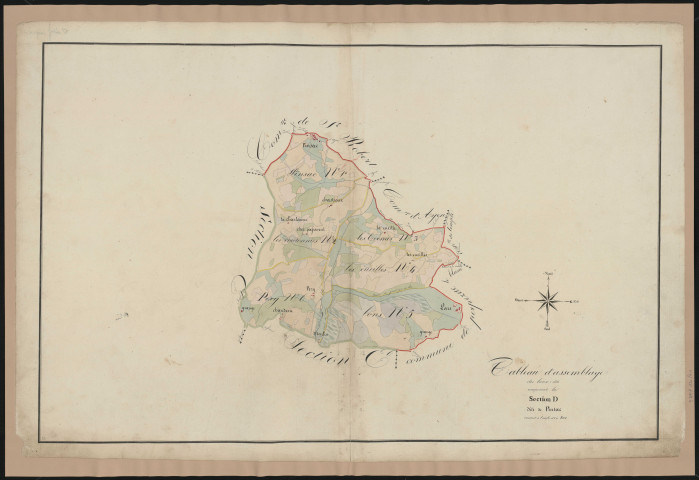 Tableau d'assemblage de la section D de Pinsac