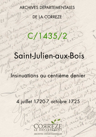 4 juillet 1720-7 octobre 1725
