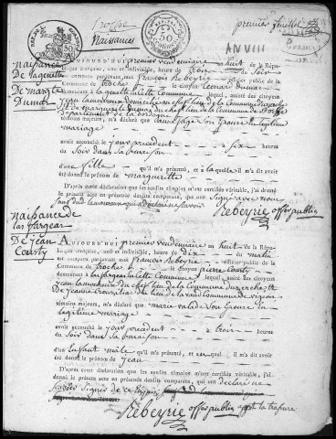 Naissances (1800-1842)