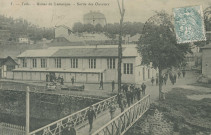 Tulle : "5. Tulle. - Usines de Lamarque. - Sortie des ouvriers".