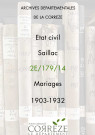Mariages (1903-1932).