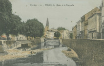 Tulle : "Corrèze - 21 - Tulle, les quais et la passerelle".