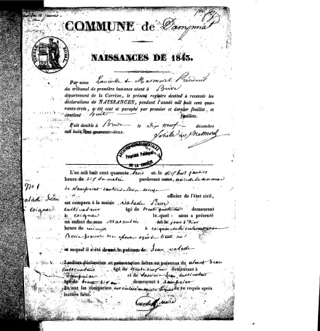 Naissances (1843-1882)