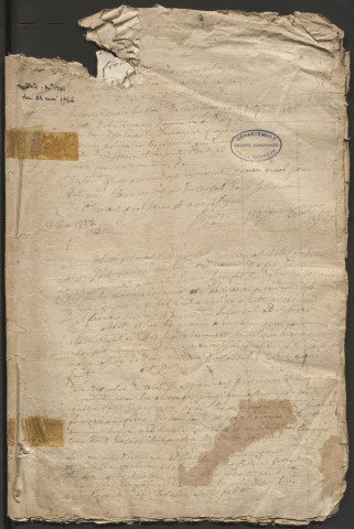 Délibérations du conseil municipal. 1er mars 1816-20 septembre 1830