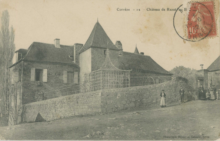 Ayen : "Corrèze - 12 - Château de Razat au Bas-Ayen".