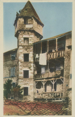 Tulle : "Tulle (Corrèze) - La tour d'Alverge".
