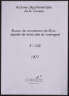 Classe 1877 : registre matricule du contingent.