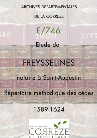 Répertoire méthodique des cèdes (1589-1624)