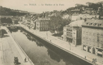 Tulle : "212. Tulle. - Le théâtre et la poste".