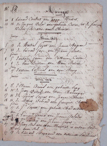 Répertoire méthodique : 8 janvier 1808-août 1822