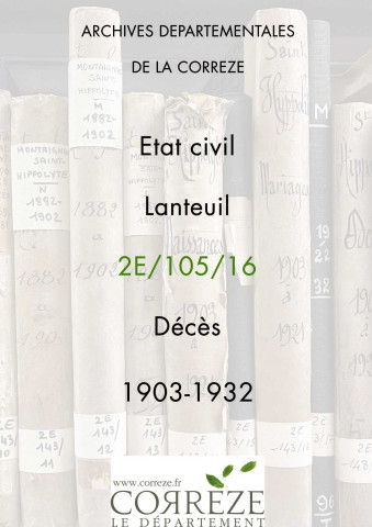 Décès (1903-1932).