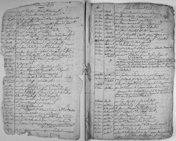 Répertoire chronologique : 1752-28 septembre 1807