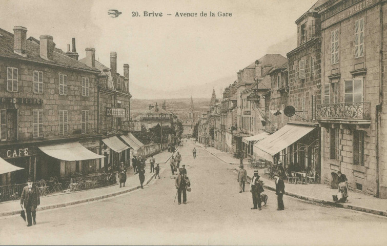 Brive-la-Gaillarde : "20. Brive - Avenue de la gare".