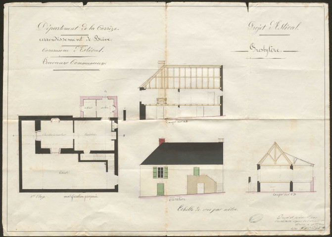 Eglise. Presbytère. Cimetière ; concessions. Puits. Place publique. Lac de Mongovie. Mairie.