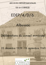 Délibérations du conseil municipal. 22 décembre 1929-16 septembre 1945
