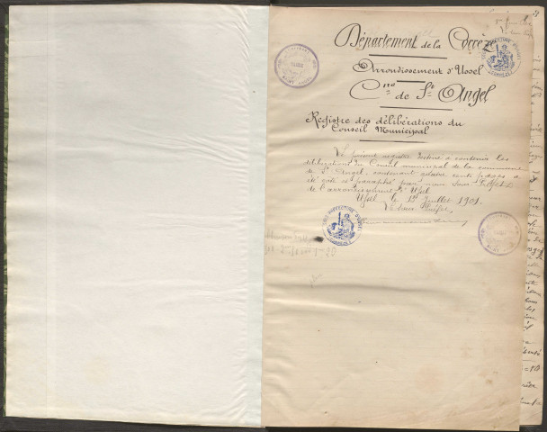 Délibérations du conseil municipal. 09 février 1902-25 mai 1925