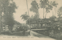 Objat : "82bis. Corrèze - Objat - Pont et entrée du jardin public".