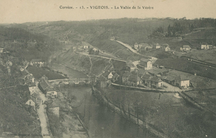 Vigeois : "Corrèze - 13. - Vigeois. - La vallée de la Vézère".