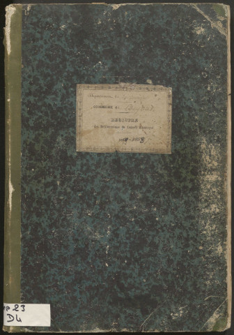 Délibérations du conseil municipal. 12 février 1859-20 mai 1868