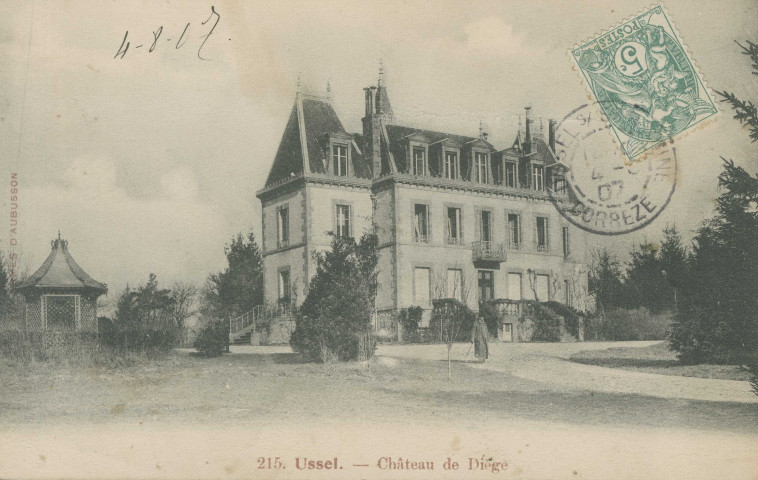 Ussel : "215. Ussel. - Château de Diège".