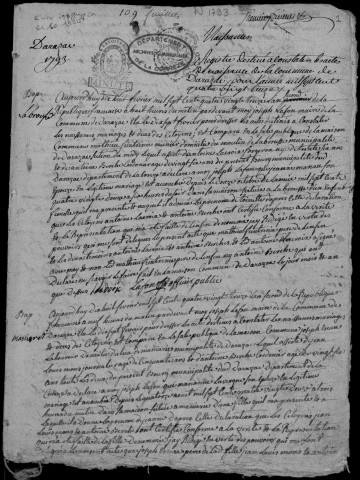 Naissances, mariages, décès (1793-1802)
