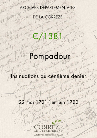22 mai 1721-1er juin 1722
