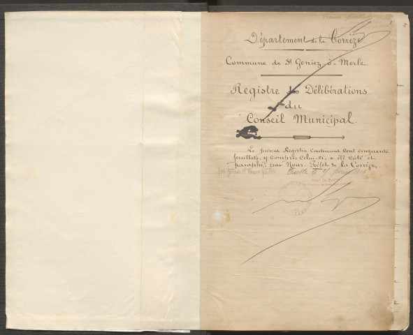 Délibérations du conseil municipal. 19 mars 1916-9 janvier 1938