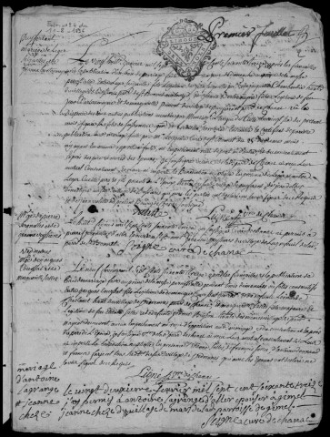 Baptêmes, mariages, sépultures (1773-1782)