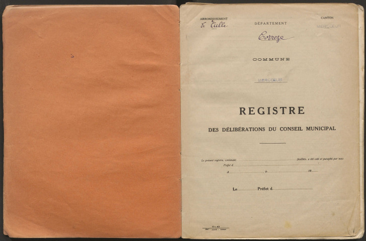 Délibérations du conseil municipal. 19 novembre 1944-4 août 1968