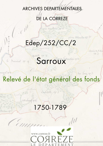 Relevé de l'état général des fonds. 1750-1789