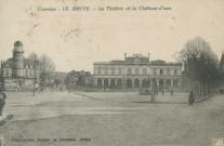 Brive-la-Gaillarde : "Corrèze. - 18. Brive - Le théâtre et le château-d'eau".