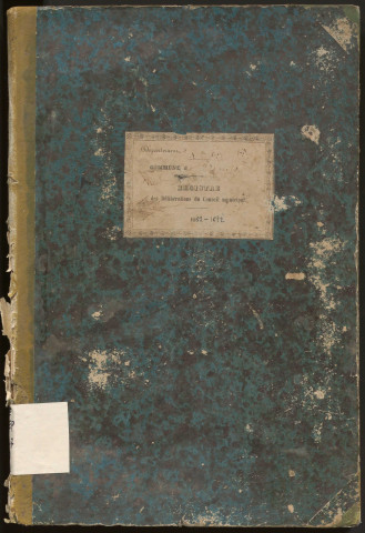 Délibérations du conseil municipal. 22 mai 1859-10 mars 1872