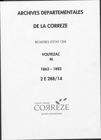 Mariages (1863-1882)