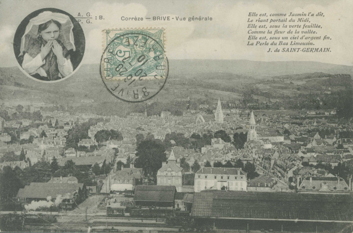 Brive-la-Gaillarde : "Corrèze - Brive - Vue générale".