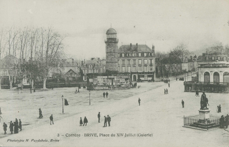 Brive-la-Gaillarde : "3 - Corrèze - Brive, place du XIV Juillet (Guierle)".