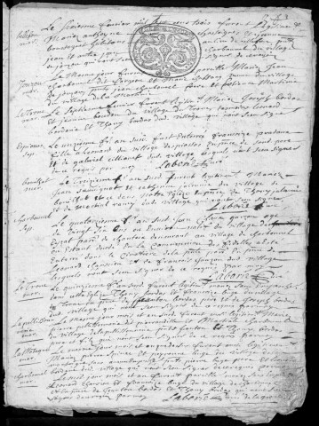 Baptêmes, mariages, sépultures (1703-1732)