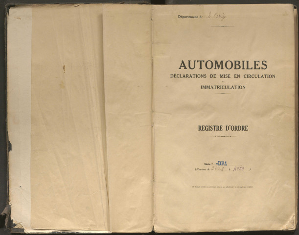 N° 2001 à 4000 (DR 1)