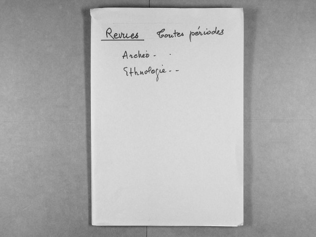 Inventaires de la bibliothèque.