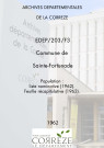 Population : liste nominative (1962). Feuille récapitulative (1962).