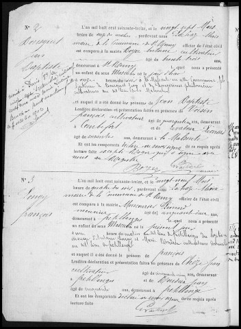 Naissances, mariages, décès (1873-1882)